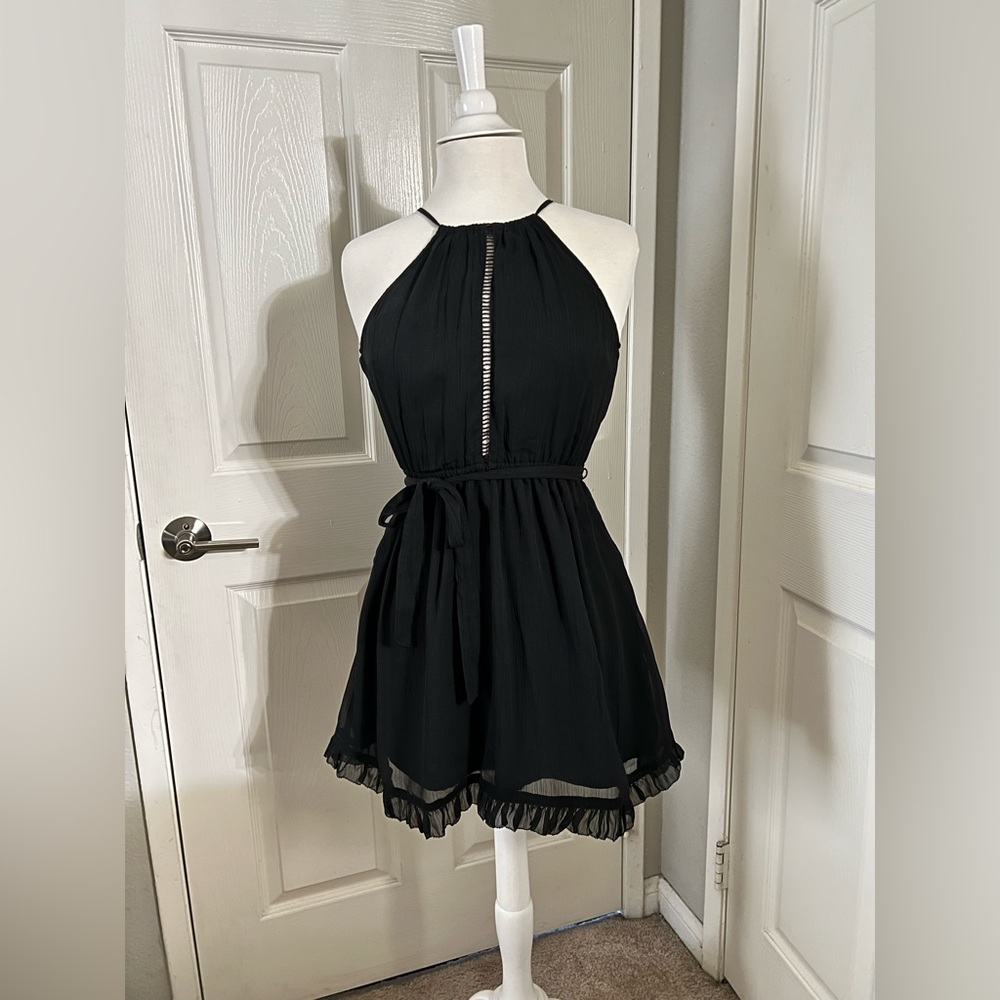 Chiffon halter dress